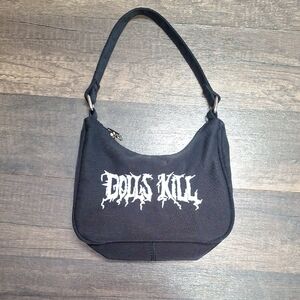 Dolls Kill Black Logo Hand Bag
